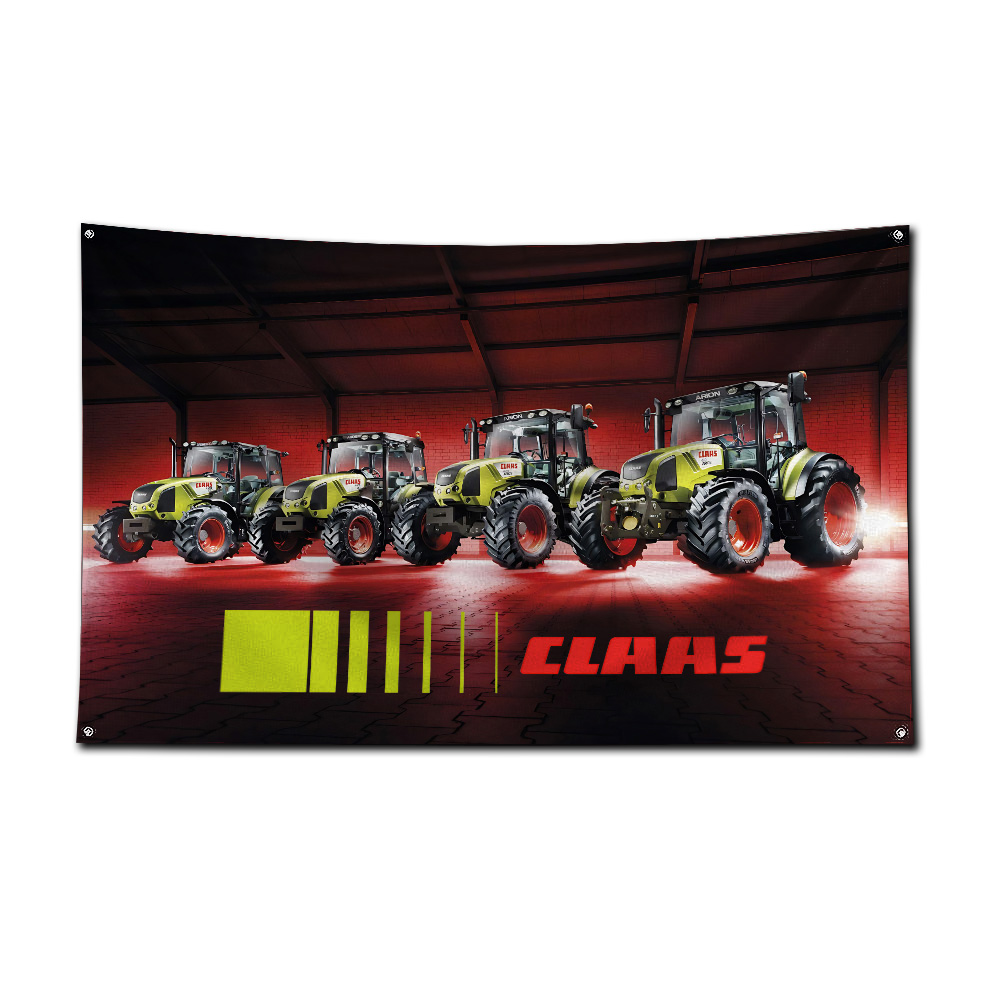 Farming Agriculture Logo - علم راية للجرارات وآلات الحصاد، علم