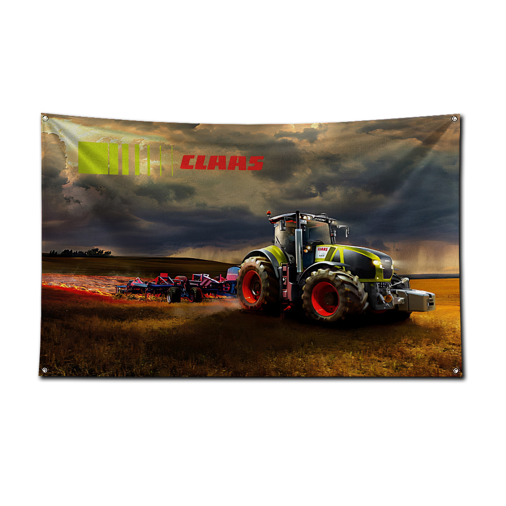علم راية للجرارات وآلات الحصاد - مراجعة Farming Agriculture Logo وسعره