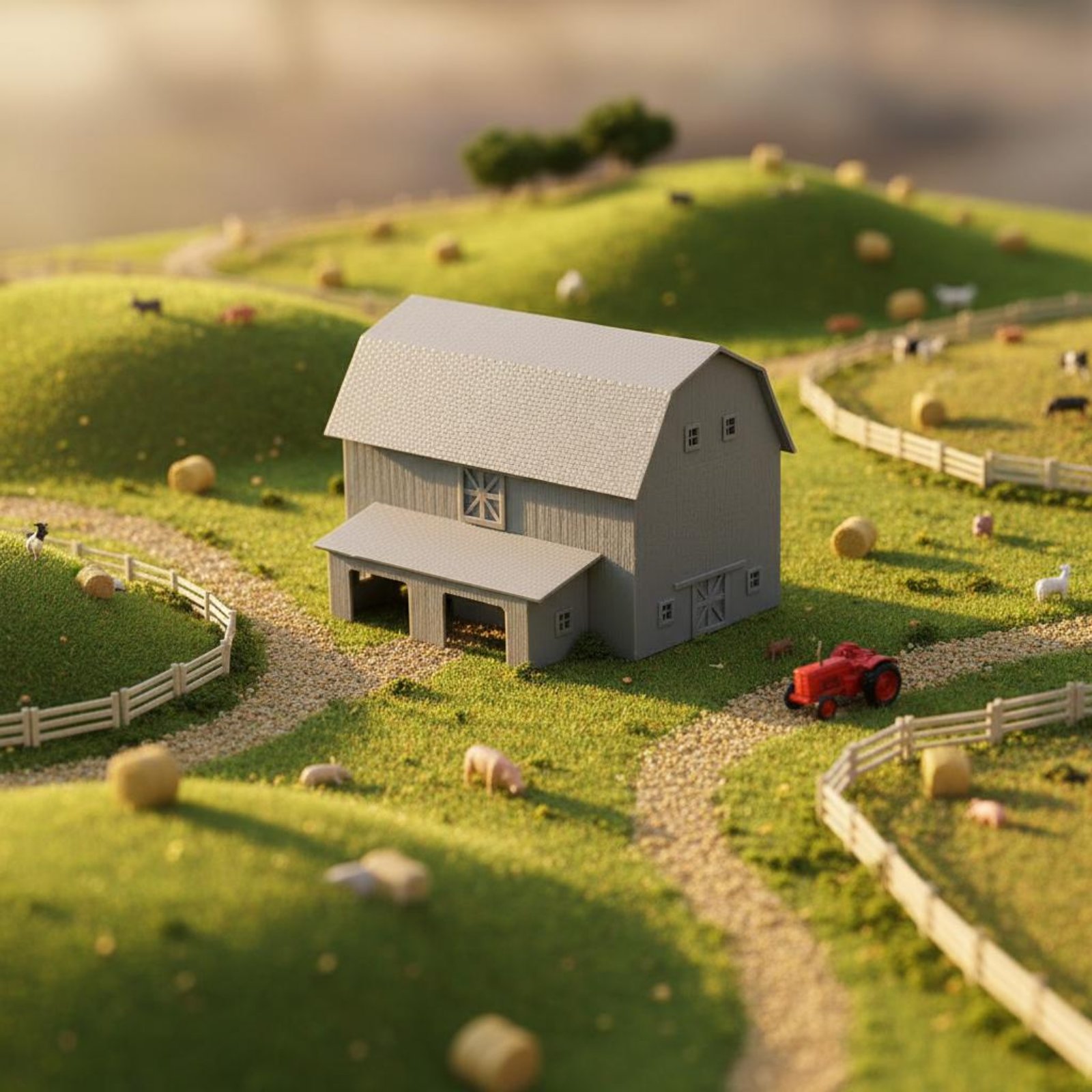 نموذج مبنى مزرعة بمقياس 1:87،  - مراجعة Farming A وسعره